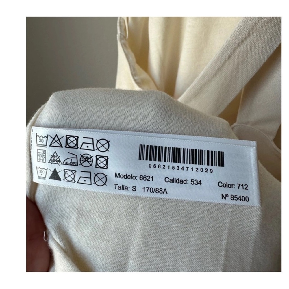 💄Massimo Dutti Cotton Cream Sleeveless  Open back Dress S - Picture 10 of 10
